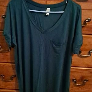 Hunter Green Flamingo Tshirt, size large